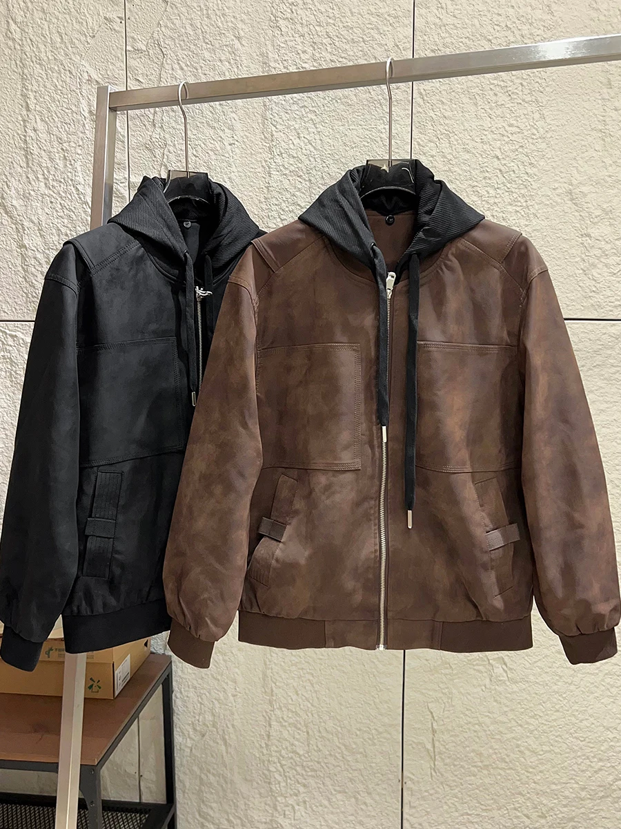 Retro Faded Ultra-Leather Men's Trendy Hooded Biker Jacket Outerwear Autumn Winter Standard Fit Long Sleeve Warm Casual Style
Retro Faded Ultra-Leather Men's Trendy Hooded Biker Jacket Outerwear Autumn Winter Standard Fit Long Sleeve Warm Casual Style