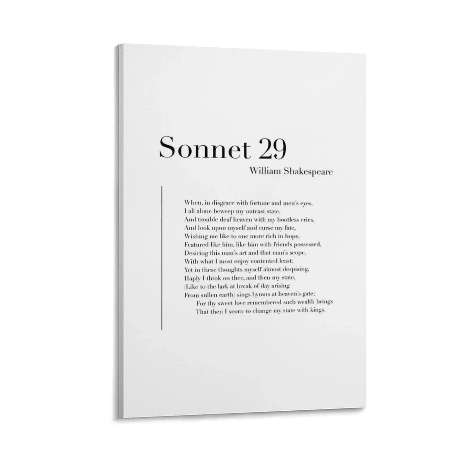 Sonnet 29 by William Shakespeare Canvas Painting Paintings on canvas for living room art mural decorative wall canvases
Sonnet 29 by William Shakespeare Canvas Painting Paintings on canvas for living room art mural decorative wall canvases