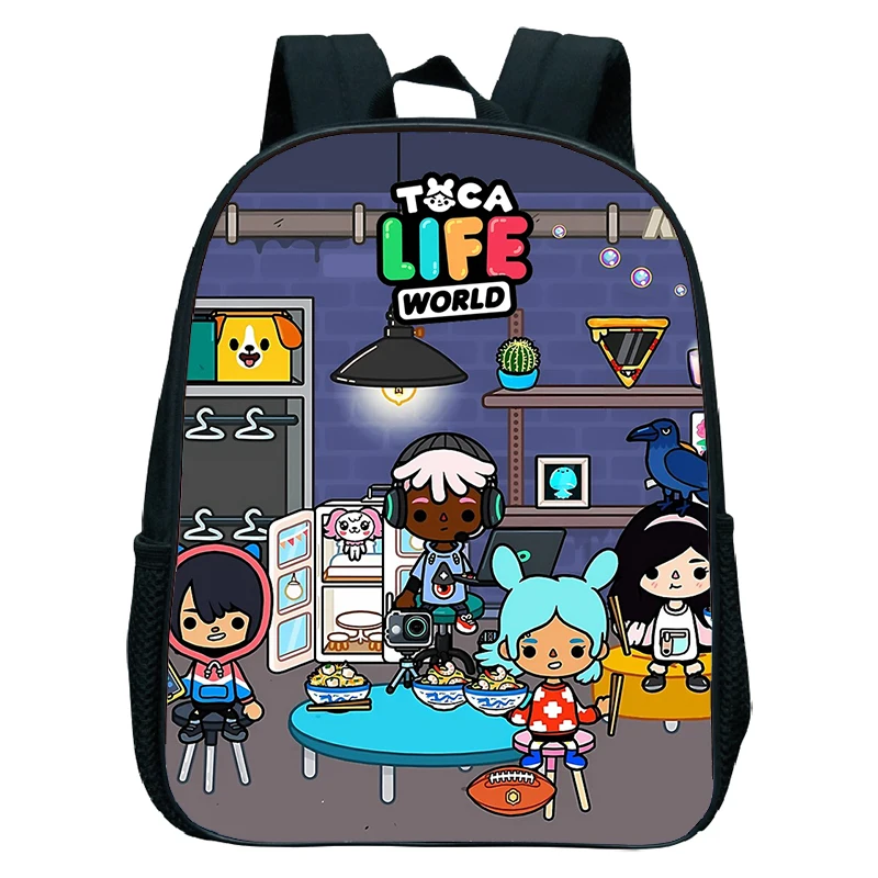 Рюкзак Toca Life с принтом World для девочек и мальчиков, водонепроницаемые школьные ранцы для детей дошкольного возраста, симпатичная мультяшная сумка для книг для малышей, 12 дюймов
Рюкзак Toca Life с принтом World для девочек и мальчиков, водонепроницаемые школьные ранцы для детей дошкольного возраста, симпатичная мультяшная сумка для книг для малышей, 12 дюймов