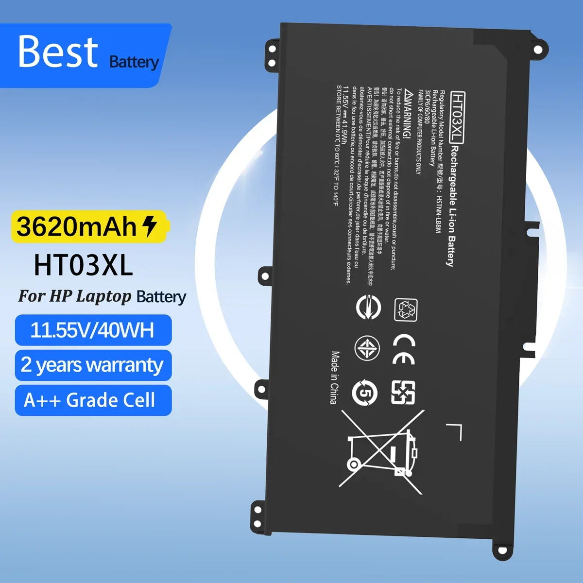 HT03XL HP Notebook Laptop Battery Computer for HP Laptop TPN-Q207/TPN-Q208/TPN-Q209/TPN-C135/TPN-C136/TPN-I130/I131
HT03XL HP Notebook Laptop Battery Computer for HP Laptop TPN-Q207/TPN-Q208/TPN-Q209/TPN-C135/TPN-C136/TPN-I130/I131