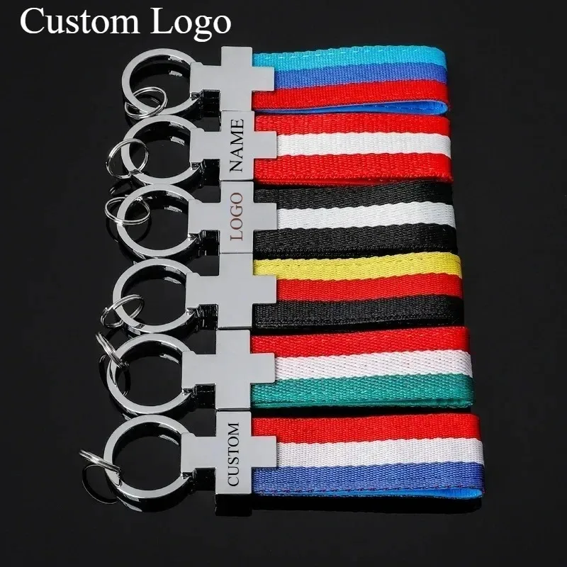 Personalized Nylon Leather Belt Keychain Custom Logo Laser Engrave Keyring Colorblock Webbing Charm Car Key Ring Pendant Gift
Personalized Nylon Leather Belt Keychain Custom Logo Laser Engrave Keyring Colorblock Webbing Charm Car Key Ring Pendant Gift