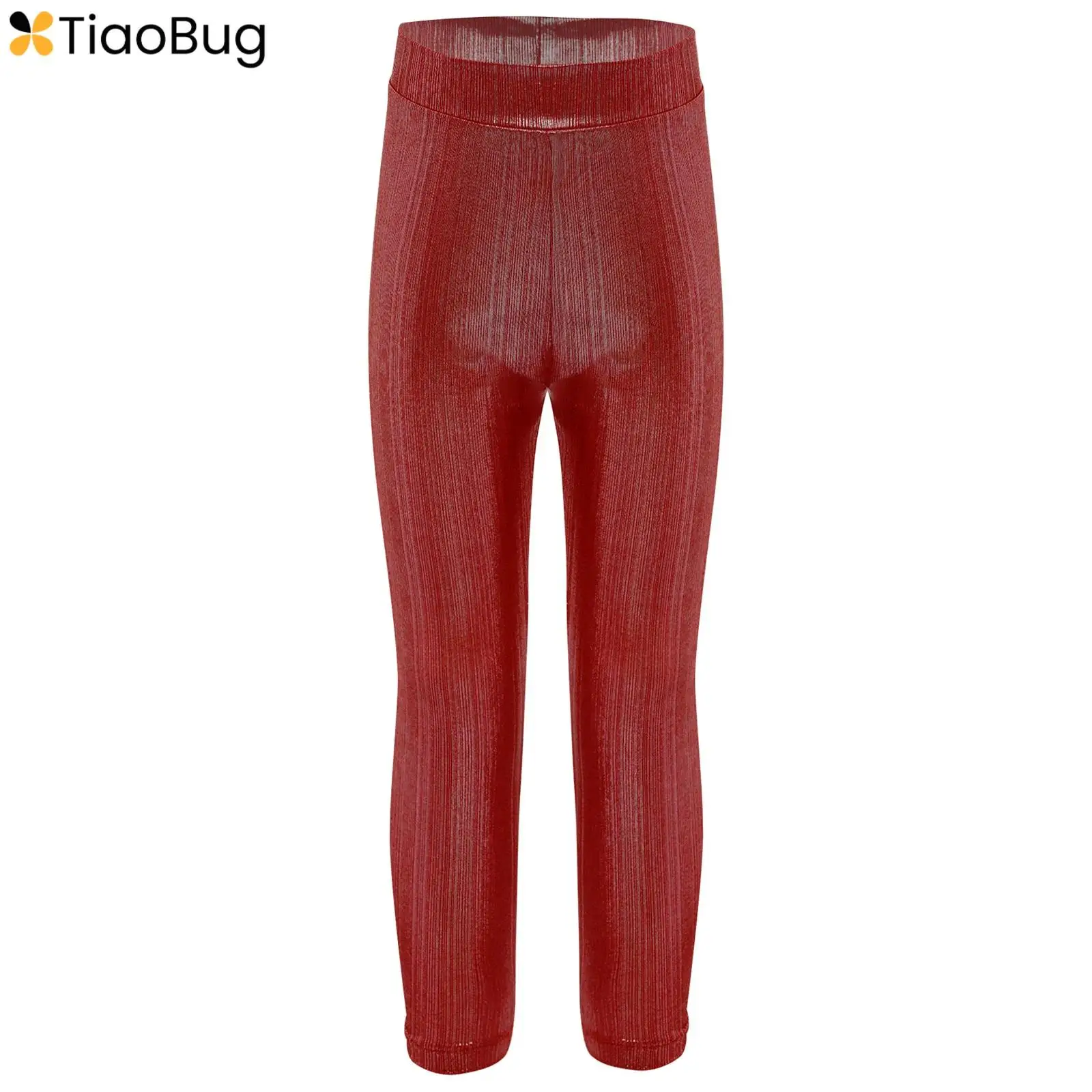 Kids Girls Gymnastics Leggings Metallic Ribbed Elastic Waistband Solid Color Pants Trousers for Hip-Hop Jazz Dance Streetwear
Kids Girls Gymnastics Leggings Metallic Ribbed Elastic Waistband Solid Color Pants Trousers for Hip-Hop Jazz Dance Streetwear
