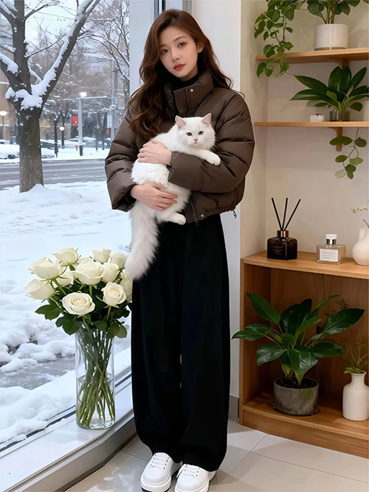 Korean Sle Thiened ort PU Leather Cotton Jaet Women's Winter Warm Stand Collar Coat Sli Design Casual Streetwear
Korean Sle Thiened ort PU Leather Cotton Jaet Women's Winter Warm Stand Collar Coat Sli Design Casual Streetwear