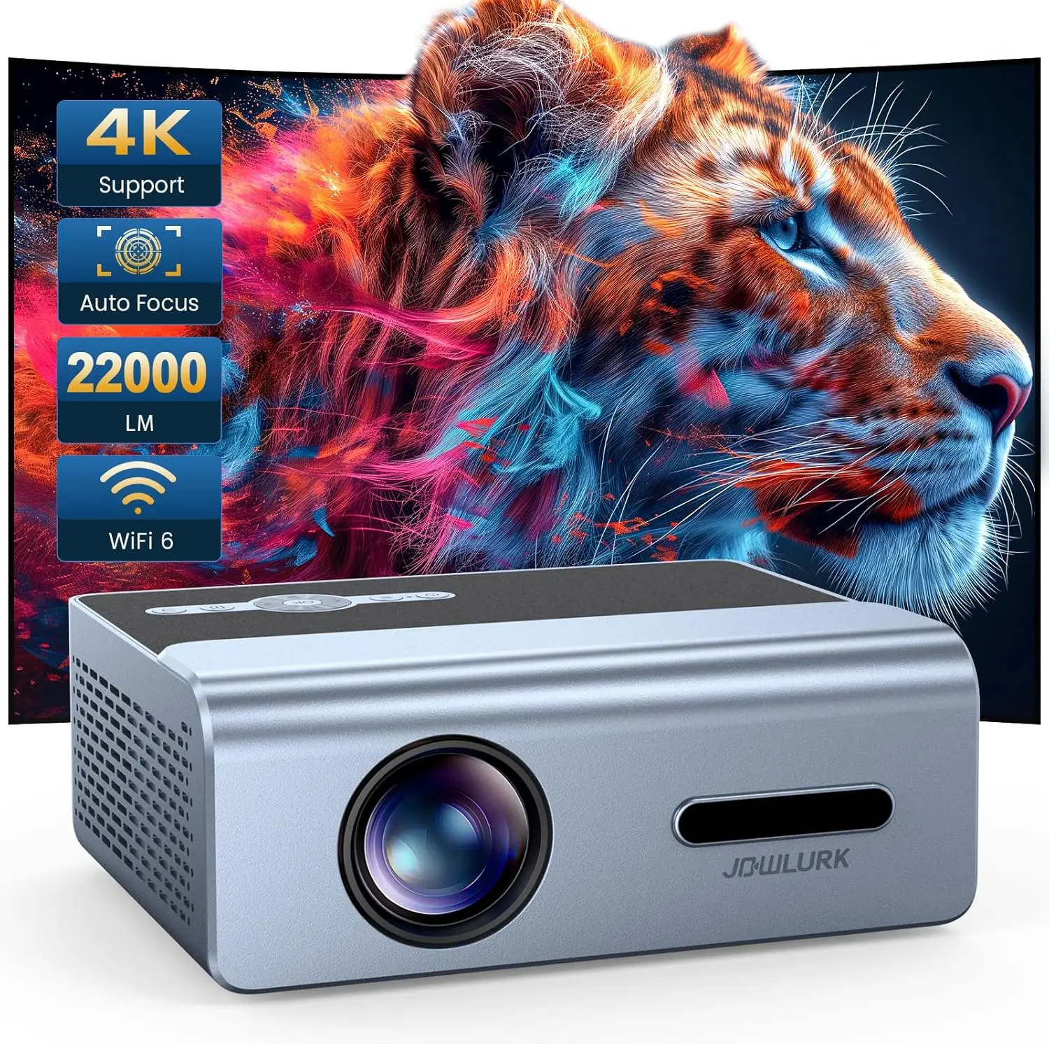 Projector with Wifi and Bluetooth, 22000L Auto Keystone Outdoor Projector 4K Support, Native 1080p Movie Projector for
Projector with Wifi and Bluetooth, 22000L Auto Keystone Outdoor Projector 4K Support, Native 1080p Movie Projector for