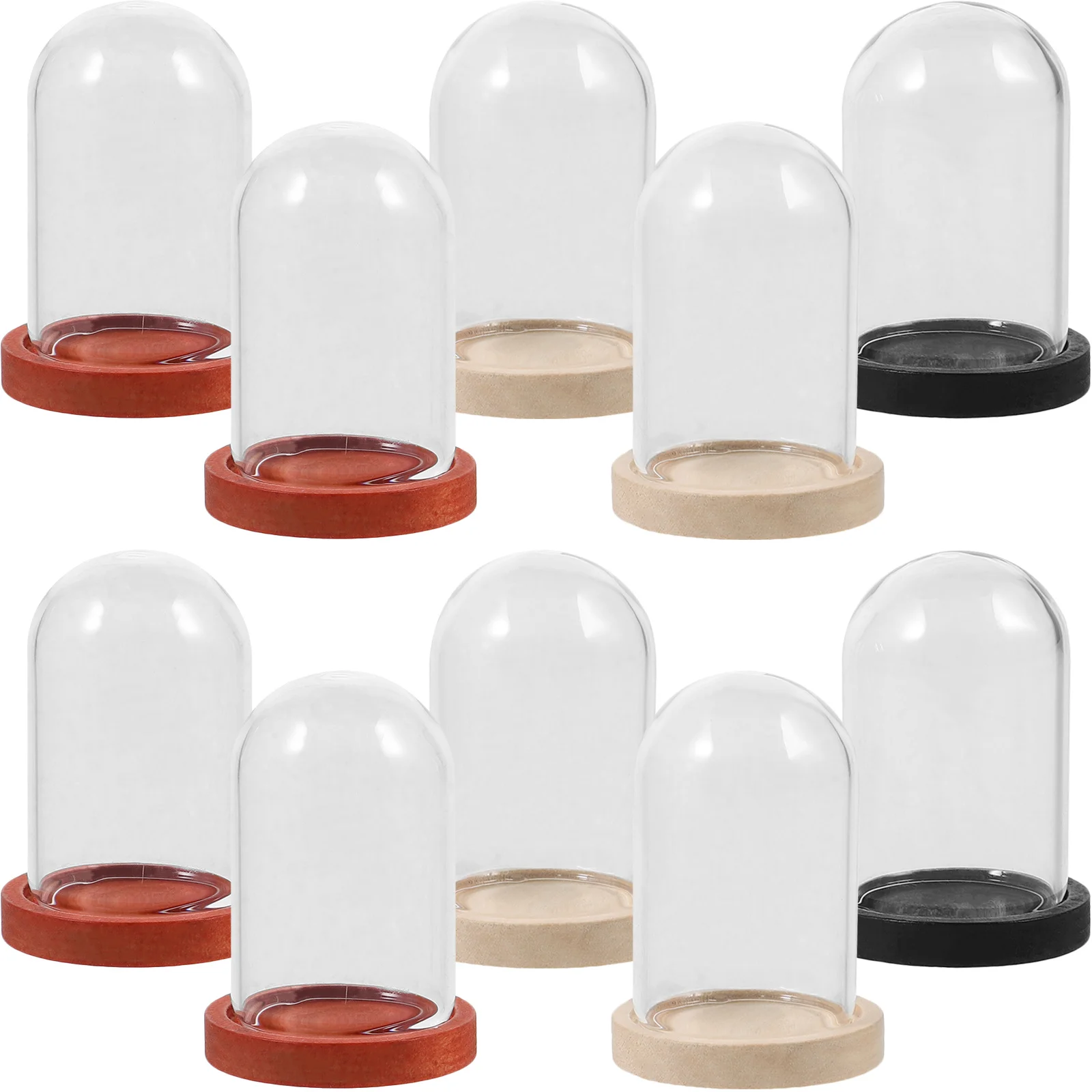 10 set Mini Preserved Flower Glass Dome Clear Cloche With Wood Base For Diy Micro Landscape Decor Display Case Tabletop
10 set Mini Preserved Flower Glass Dome Clear Cloche With Wood Base For Diy Micro Landscape Decor Display Case Tabletop