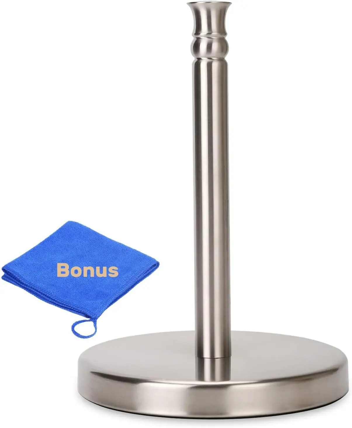Heavy Duty Paper Towel Holder Countertop, Weighted Base for One-Hand Tear, No Wobble, Brushed Nickel
Heavy Duty Paper Towel Holder Countertop, Weighted Base for One-Hand Tear, No Wobble, Brushed Nickel