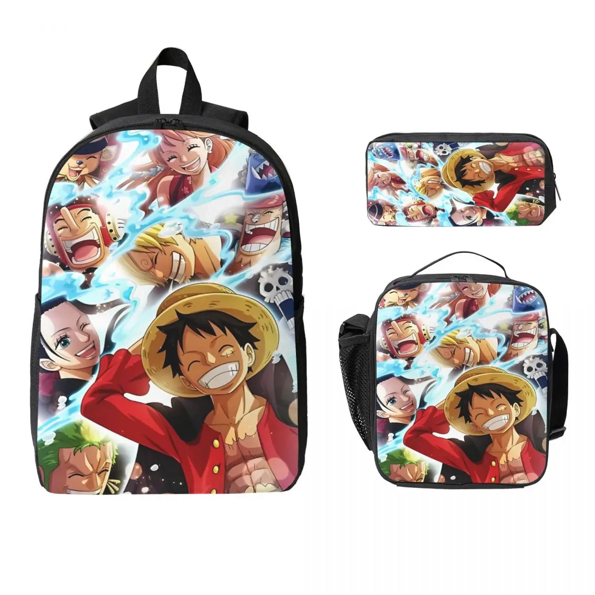 Luffys O-one-pieces Kids Backpack Lunch Box Pen Bags for Boys Girls Preschool Backpacks Large Capacity School bag Bookbag Set
Luffys O-one-pieces Kids Backpack Lunch Box Pen Bags for Boys Girls Preschool Backpacks Large Capacity School bag Bookbag Set