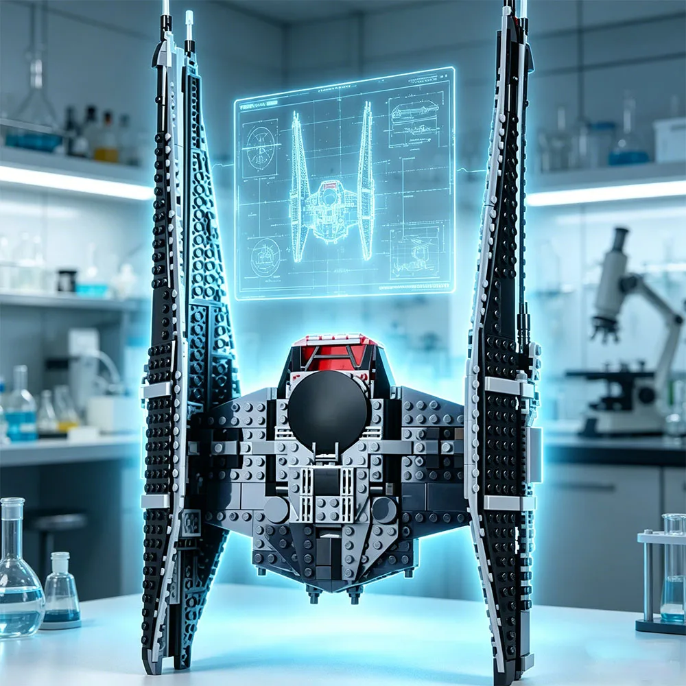 630PCS MOC Space Battle Series Kylo Ren's TIE Fighter Jet Model DIY Creative Ideas ChildToy Assembly Puzzle Festival Party Gifts
630PCS MOC Space Battle Series Kylo Ren's TIE Fighter Jet Model DIY Creative Ideas ChildToy Assembly Puzzle Festival Party Gifts