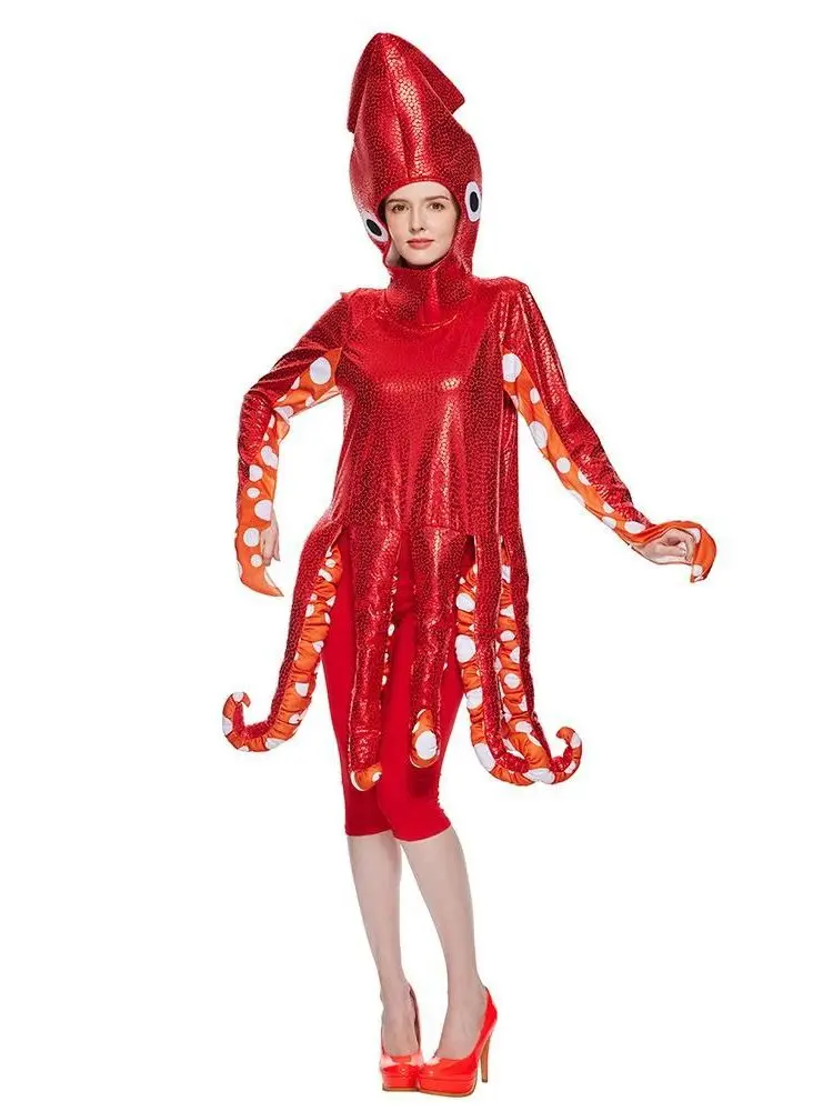 Halloween Adult Cosplay Octopus Costume Jumpsuit Inky Stage Costume Women's Fashionable Chinese Made Full Body Suit
Halloween Adult Cosplay Octopus Costume Jumpsuit Inky Stage Costume Women's Fashionable Chinese Made Full Body Suit