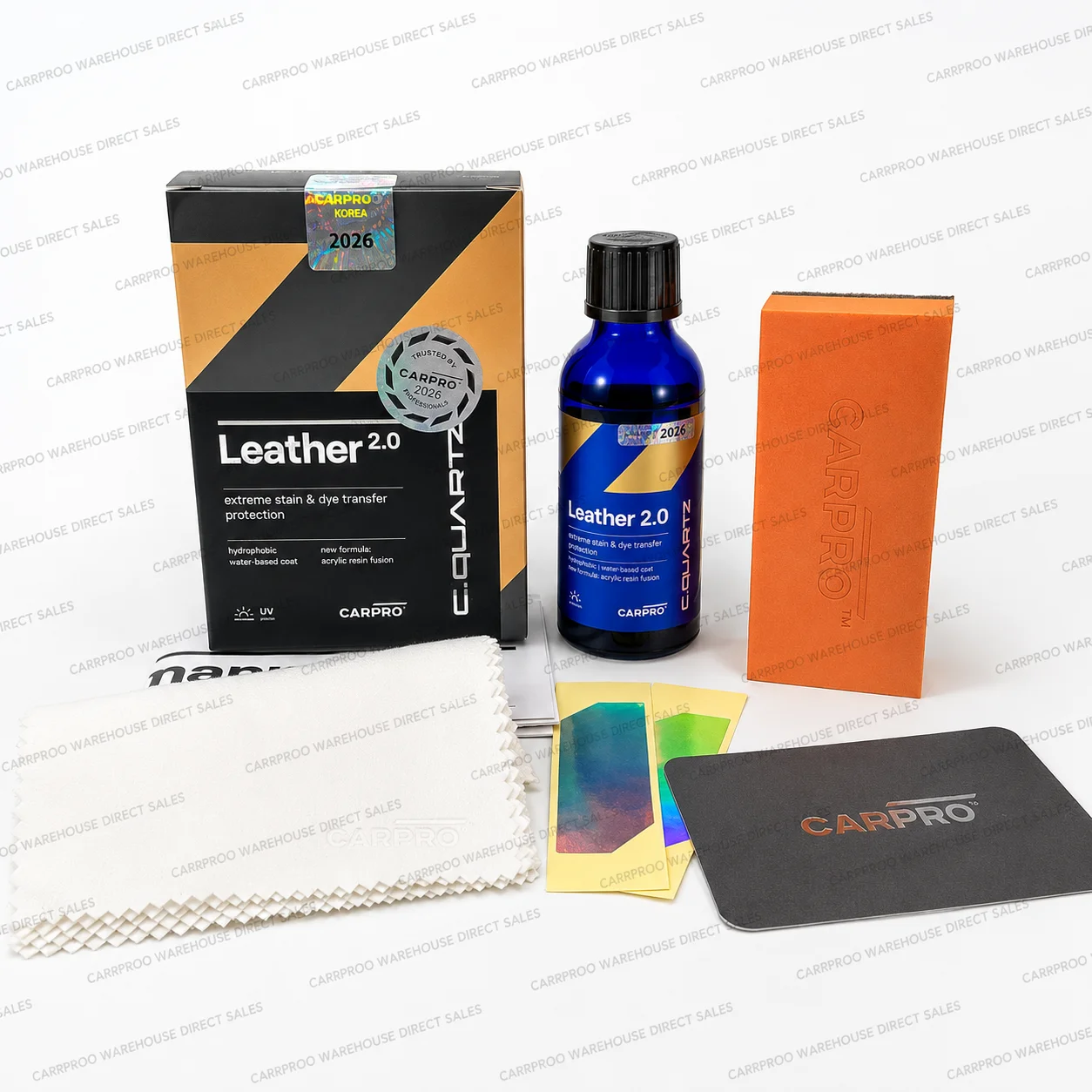 CAR CQUARTZ Leather 2.0 - 30Ml Kit - Hydrophobic & Oil Phobic, Resistance to UV, Denim Dye Coloring, Abrasion and Stains
CAR CQUARTZ Leather 2.0 - 30Ml Kit - Hydrophobic & Oil Phobic, Resistance to UV, Denim Dye Coloring, Abrasion and Stains