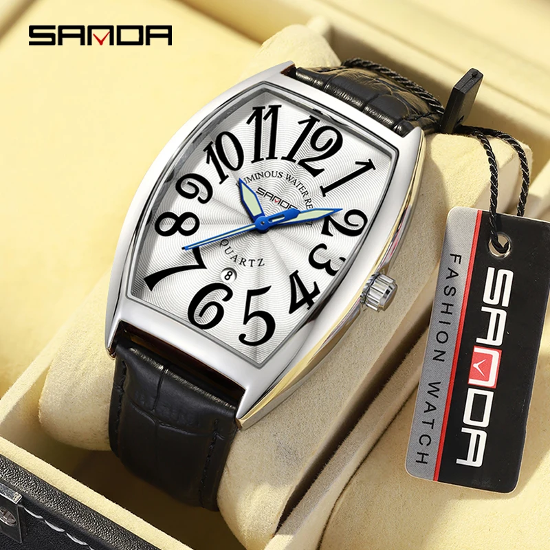SANDA Brand New Quartz Watch Casual Fashion Men Watch Simple Dial Waterproof Wear Resistant Genuine Leather Strap Business Watch
SANDA Brand New Quartz Watch Casual Fashion Men Watch Simple Dial Waterproof Wear Resistant Genuine Leather Strap Business Watch