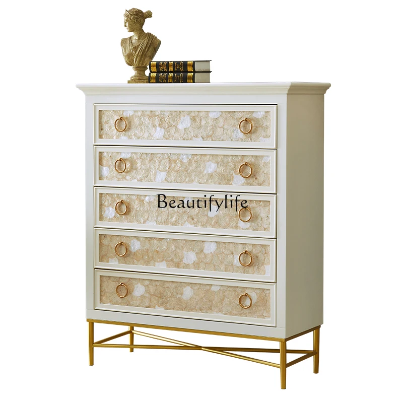 Shell furniture living room chest cabinet Nordic light luxury door cabinet American solid wood storage
Shell furniture living room chest cabinet Nordic light luxury door cabinet American solid wood storage