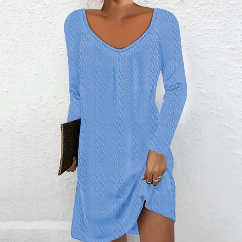 Women Dress Women Solid Color Dress Comfortable V-neck Mini Dresses for Women Soft Loose Solid Color Pullovers for Spring Fall
Women Dress Women Solid Color Dress Comfortable V-neck Mini Dresses for Women Soft Loose Solid Color Pullovers for Spring Fall