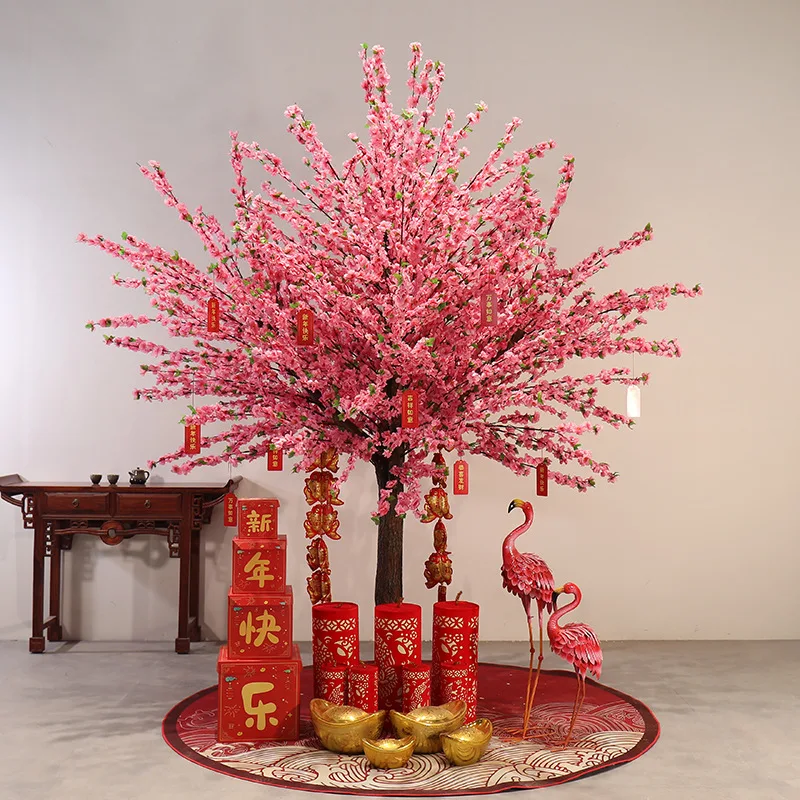 Simulation peach tree large fake tree shopping mall decoration New Year blessing red envelope wishing tree wedding landscaping
Simulation peach tree large fake tree shopping mall decoration New Year blessing red envelope wishing tree wedding landscaping