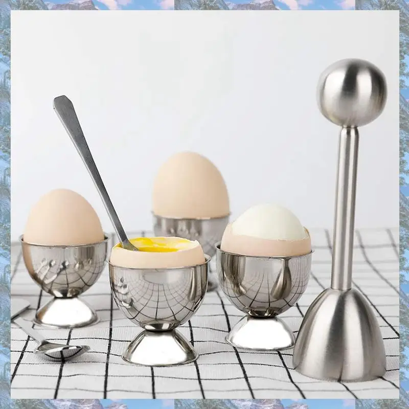 Flash Trend Stainless Steel Egg Cracker Topper Set,Hard Boiled Eggs Separator Holder,12 Spoons,12 Cups,3 Shells Remover Top Cutt
Flash Trend Stainless Steel Egg Cracker Topper Set,Hard Boiled Eggs Separator Holder,12 Spoons,12 Cups,3 Shells Remover Top Cutt