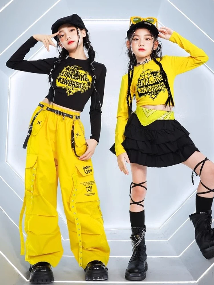 Girls Hip Hop Costume Yellow Top Pants Cheerleading Dance Skirt Kpop Performance Clothes Jazz Competition Sets Dancewar BL14630
Girls Hip Hop Costume Yellow Top Pants Cheerleading Dance Skirt Kpop Performance Clothes Jazz Competition Sets Dancewar BL14630