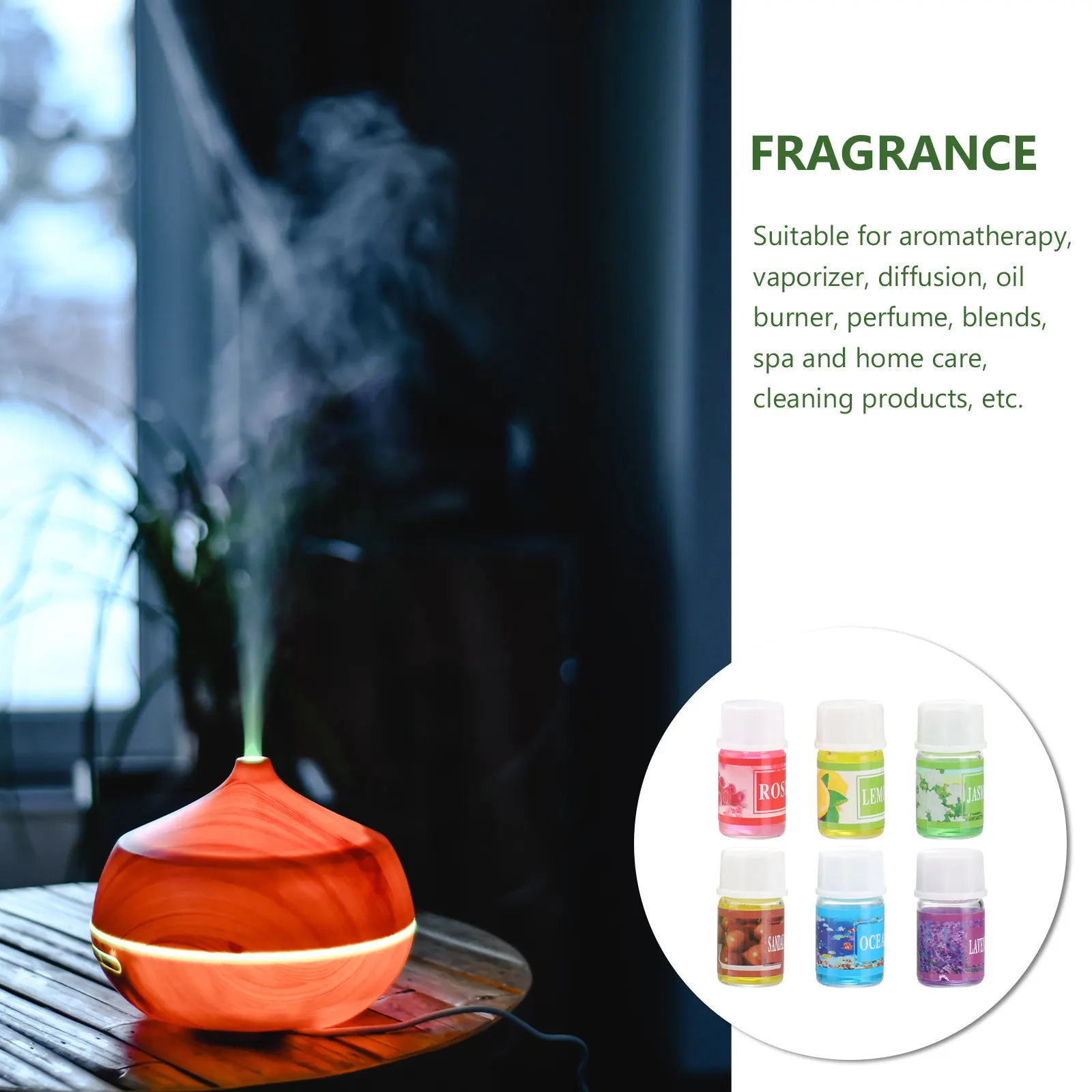 6Pcs Fragrant Essential Oil Set Aromatherapy Relaxing Oils for Spa Diffuser Home Care Vaporisation Rose Jasmine
6Pcs Fragrant Essential Oil Set Aromatherapy Relaxing Oils for Spa Diffuser Home Care Vaporisation Rose Jasmine