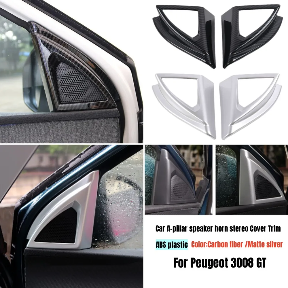 ABS Carbon Fiber/Silver Car Front Triangle Pillar A Stereo Speaker Sound Cover Trim For Peugeot 3008 GT 2017-2021 Accessories
ABS Carbon Fiber/Silver Car Front Triangle Pillar A Stereo Speaker Sound Cover Trim For Peugeot 3008 GT 2017-2021 Accessories