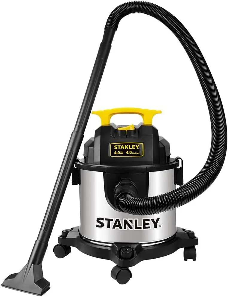 4 Gallon Wet Dry Vacuum with 4 HP, Stainless Steel 3-in-1 Shop Vac Blower, Powerful Suction for Garage, Workshop, Job Site
4 Gallon Wet Dry Vacuum with 4 HP, Stainless Steel 3-in-1 Shop Vac Blower, Powerful Suction for Garage, Workshop, Job Site