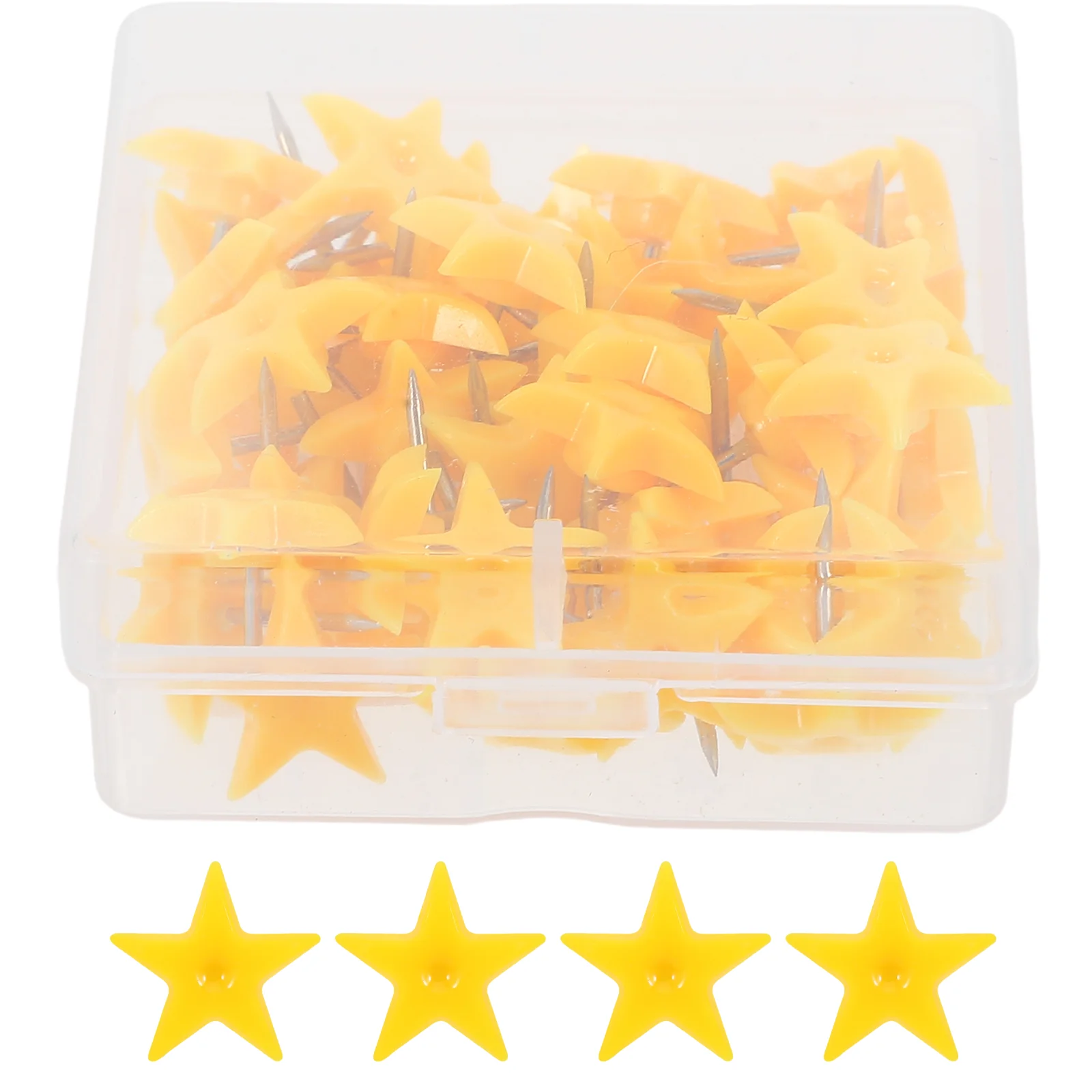 50 Pcs Five-pointed Star Thumbtack Decorative Tacks Map Pin and Push Pins Metal Plastic for Cork Board
50 Pcs Five-pointed Star Thumbtack Decorative Tacks Map Pin and Push Pins Metal Plastic for Cork Board