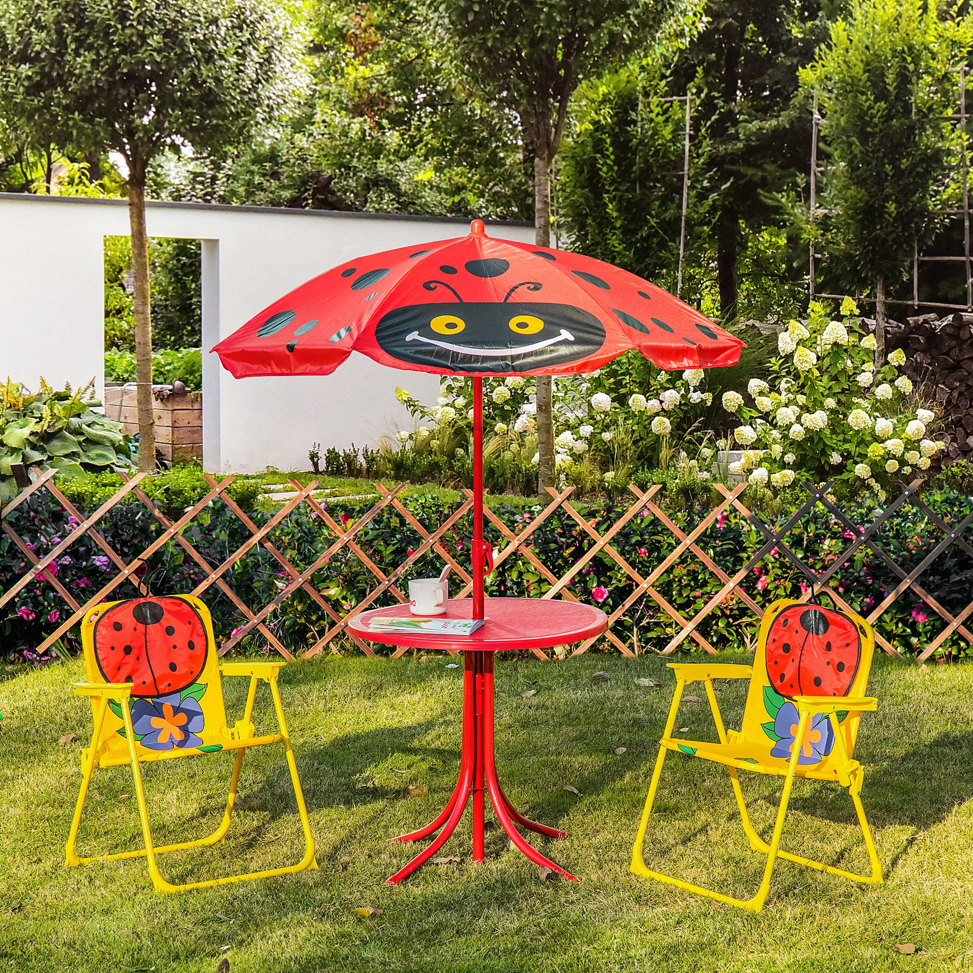 Kids Table and Chair Set, Outdoor Folding Garden Furniture, Picnic Table for Patio Backyard, with Removable & Height Adju
Kids Table and Chair Set, Outdoor Folding Garden Furniture, Picnic Table for Patio Backyard, with Removable & Height Adju