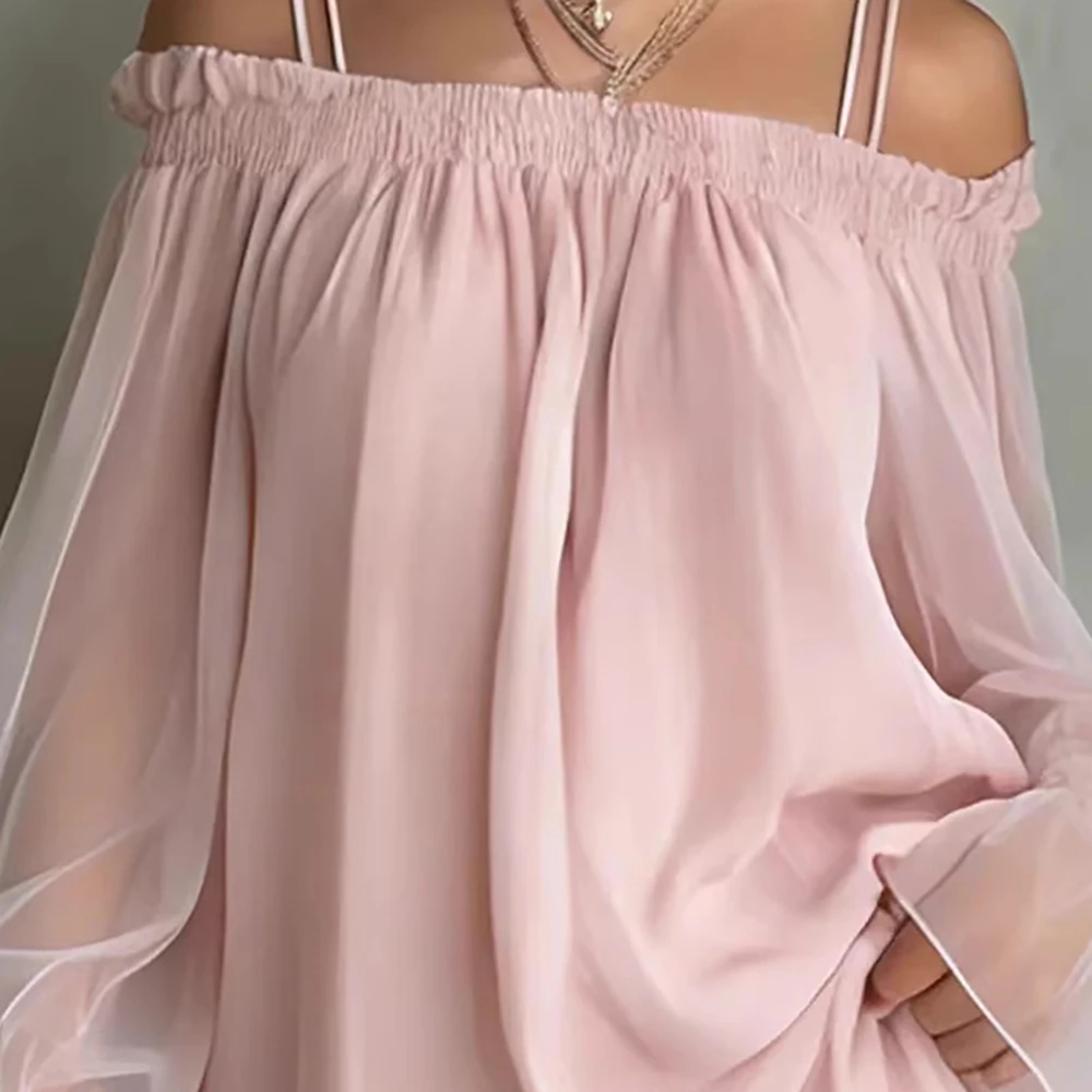 Women Casual Vacation Sheer Mesh Off Shoulder Mini Dress See Through Summer Fashionable Bell Sleeves Sweet Fairy Beach Vestidos
Women Casual Vacation Sheer Mesh Off Shoulder Mini Dress See Through Summer Fashionable Bell Sleeves Sweet Fairy Beach Vestidos
