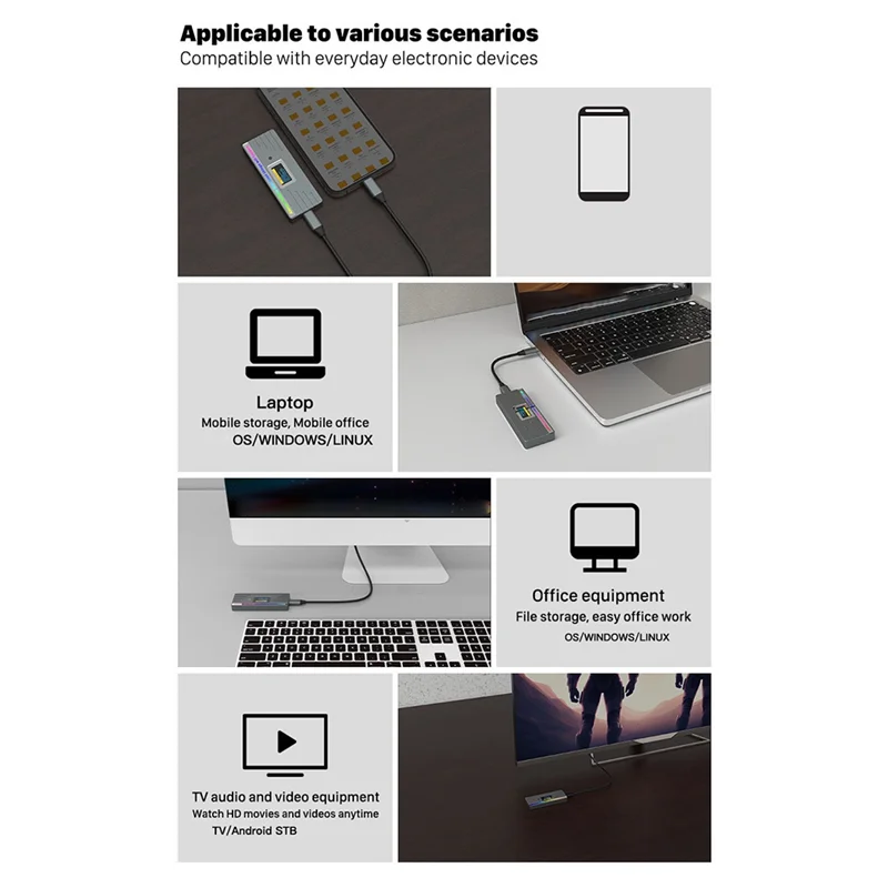 Усовершенствованный корпус Smart M.2 Nvme / SATA SSD, USB 3.2 Gen 2 10 Гбит/с, корпус внешнего адаптера M2 с поддержкой M-Key B + M Key UASP RTL9210
Усовершенствованный корпус Smart M.2 Nvme / SATA SSD, USB 3.2 Gen 2 10 Гбит/с, корпус внешнего адаптера M2 с поддержкой M-Key B + M Key UASP RTL9210