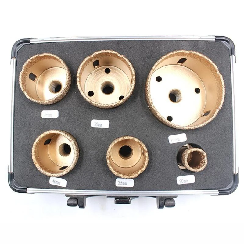 E74E 5/6/8 Pcs Marble Hole Opener Drill Bit Set Brazed Carborundum Coating for Granite Marble Ceramic Tile Glass Brazed
E74E 5/6/8 Pcs Marble Hole Opener Drill Bit Set Brazed Carborundum Coating for Granite Marble Ceramic Tile Glass Brazed