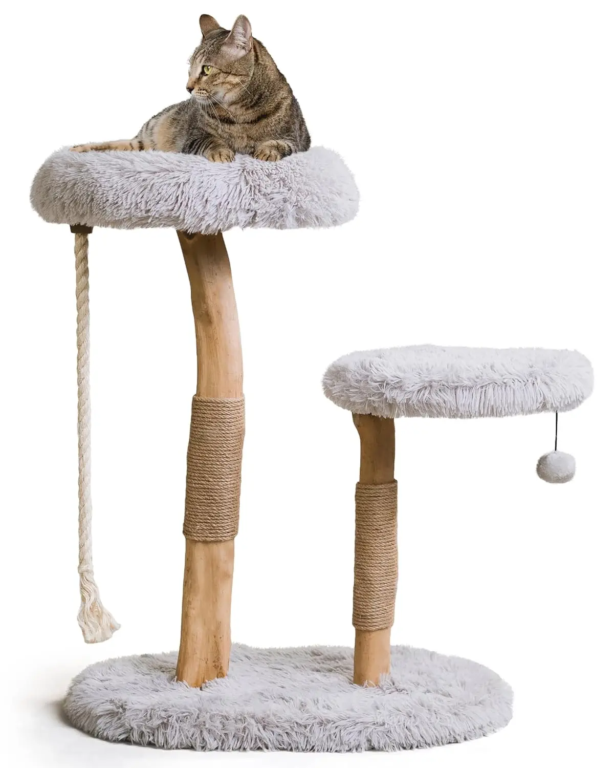 Gray Plush Cat Tree Tower with Scratching Posts & Condo, Indoor Pet Furniture, 32in Height, Customized
Gray Plush Cat Tree Tower with Scratching Posts & Condo, Indoor Pet Furniture, 32in Height, Customized