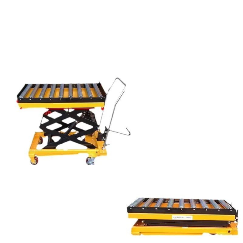 Manual platform cart with roller, hydraulic lifting trolley with sliding ball on the countertop
Manual platform cart with roller, hydraulic lifting trolley with sliding ball on the countertop
