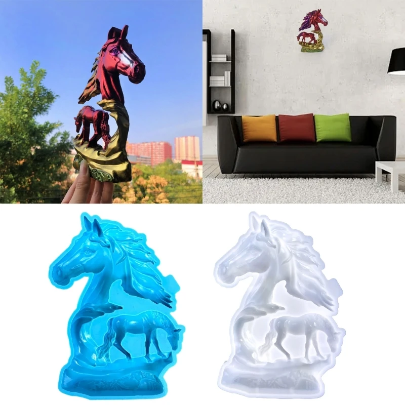 Hollow Horse Sculptures Mold Durable Silicone Molds Realistic Horses Shapes Epoxy Casting Moulds Handmade Home Decor
Hollow Horse Sculptures Mold Durable Silicone Molds Realistic Horses Shapes Epoxy Casting Moulds Handmade Home Decor