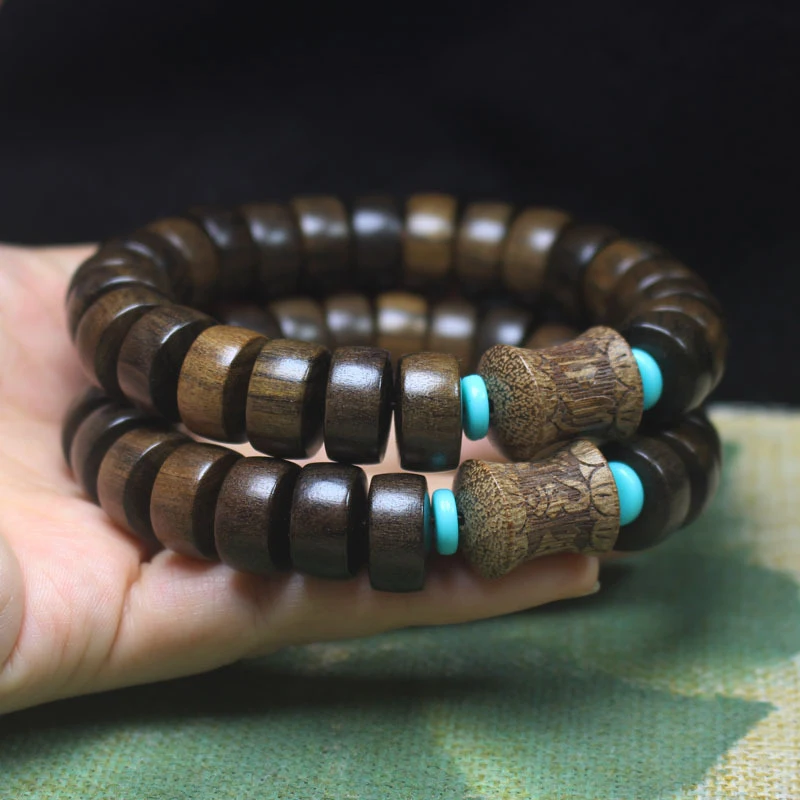 Cheng Guibao Agarwood Wheel Bead Buddhist Bracelet with Six-Syllable Mantra, Simple Men's Hand Jewelry, Cultural Gift, Prayer Be
Cheng Guibao Agarwood Wheel Bead Buddhist Bracelet with Six-Syllable Mantra, Simple Men's Hand Jewelry, Cultural Gift, Prayer Be