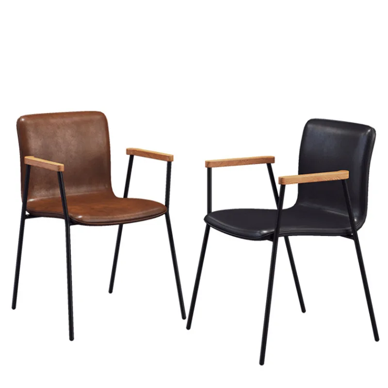 Internet celebrity modern simple backrest home solid wood armrest dining chair coffee chair designer wrought iron LOFT office
Internet celebrity modern simple backrest home solid wood armrest dining chair coffee chair designer wrought iron LOFT office