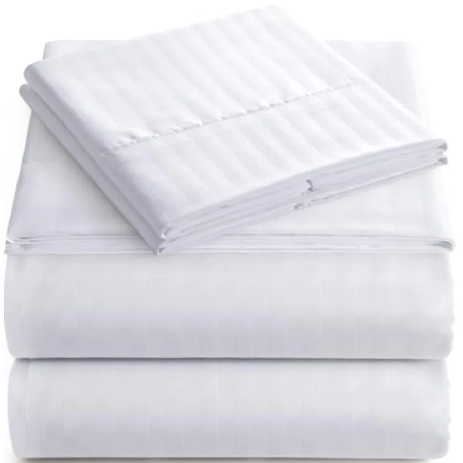 Full Sheet Set - 4-Piece Striped Full Size Bed Sheets - Soft and Cooling Deep Pocket Full Bed Sheet Set - Wrinkle-Free Microfib
Full Sheet Set - 4-Piece Striped Full Size Bed Sheets - Soft and Cooling Deep Pocket Full Bed Sheet Set - Wrinkle-Free Microfib