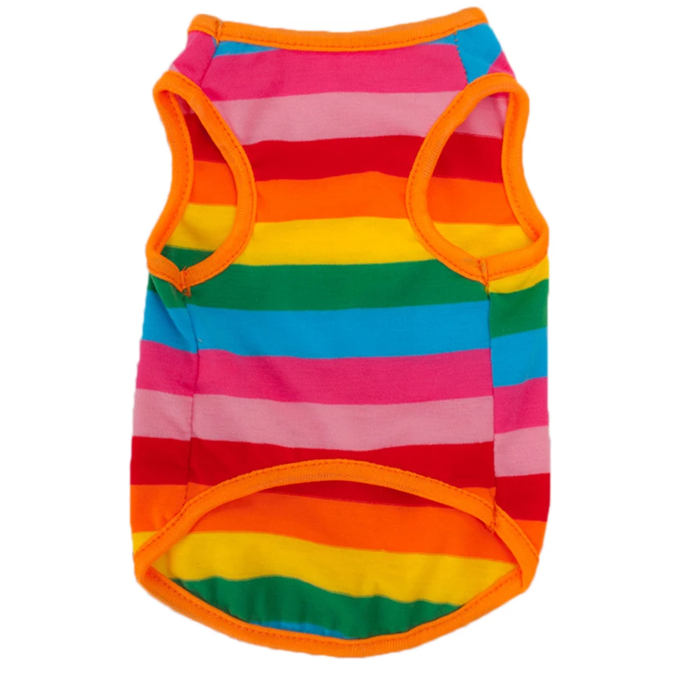 Vest Dog Dress Cotton Shirt Clothes Summer Pet Clothes Rainbow Stripe Cartoon Comfortable Texture
Vest Dog Dress Cotton Shirt Clothes Summer Pet Clothes Rainbow Stripe Cartoon Comfortable Texture