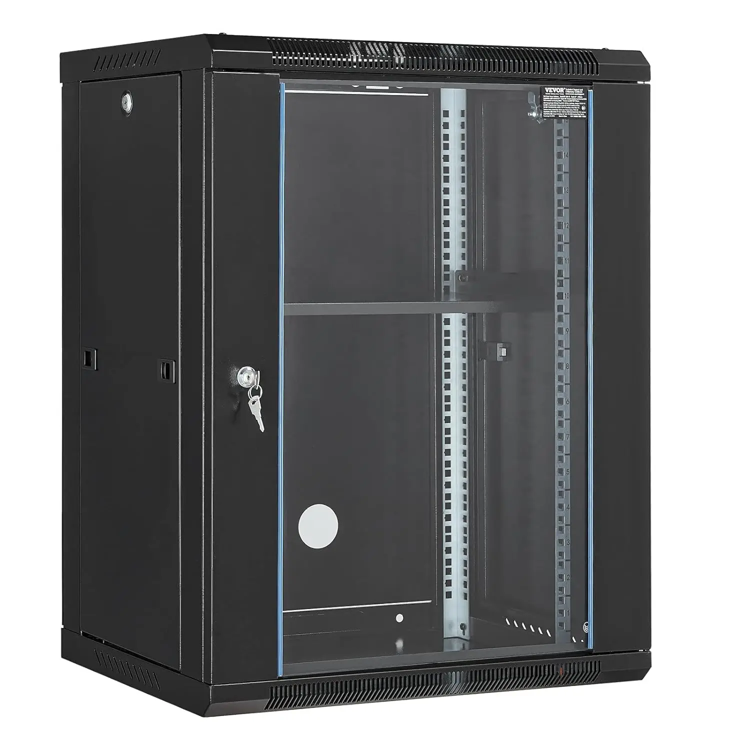 15U Wall Mount Network Server Cabinet, 18'' Deep, Server Rack Cabinet Enclosure, 500 lbs Max. Ground-Mounted Load Capacity, with
15U Wall Mount Network Server Cabinet, 18'' Deep, Server Rack Cabinet Enclosure, 500 lbs Max. Ground-Mounted Load Capacity, with