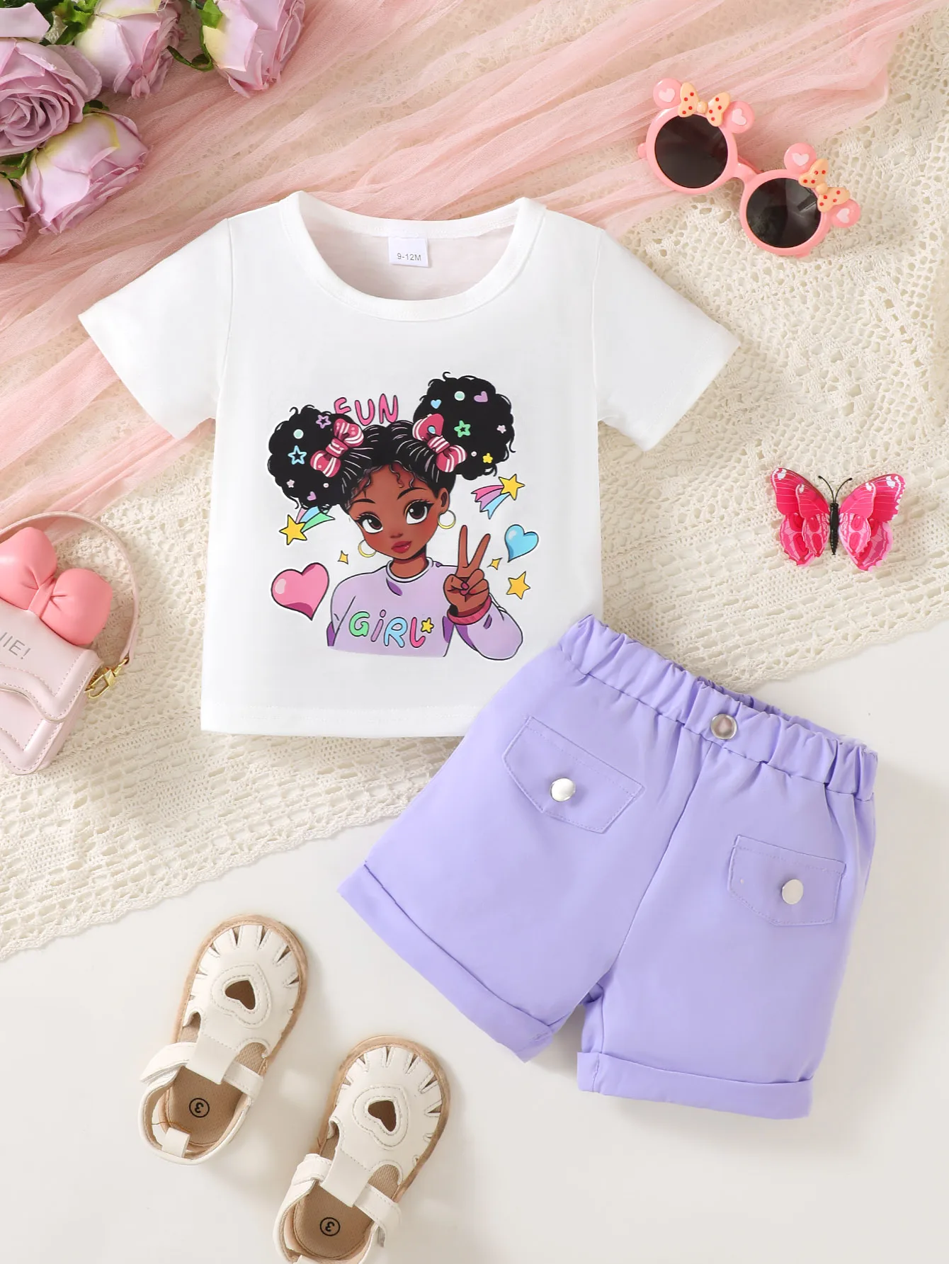 Fashion Baby Girl 2PCS Summer Outfit Letter Cartoon Print Short Sleeve T-Shirt + Shorts For 0-3Y Toddler Kids Casual Clothes
Fashion Baby Girl 2PCS Summer Outfit Letter Cartoon Print Short Sleeve T-Shirt + Shorts For 0-3Y Toddler Kids Casual Clothes