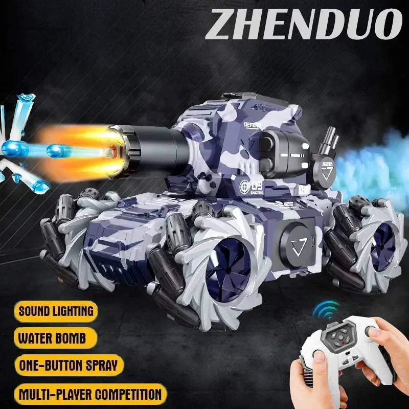 Remote Control Water Bomb Tank Car Toy Kids Multifunctional Shooting 360 Degrees Rotation 2.4G Spray RC Stunt Tank
Remote Control Water Bomb Tank Car Toy Kids Multifunctional Shooting 360 Degrees Rotation 2.4G Spray RC Stunt Tank