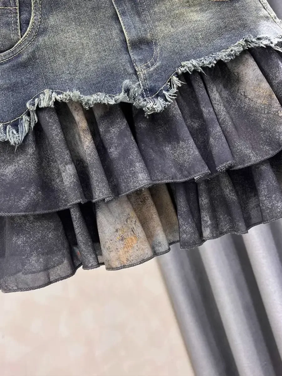 Woman Denim Skirt Patchwork High Waist Clothing Trend 2025 Modest Y2k Vintage Korean Style Stylish Casual Jeans Skirts for Women
Woman Denim Skirt Patchwork High Waist Clothing Trend 2025 Modest Y2k Vintage Korean Style Stylish Casual Jeans Skirts for Women
