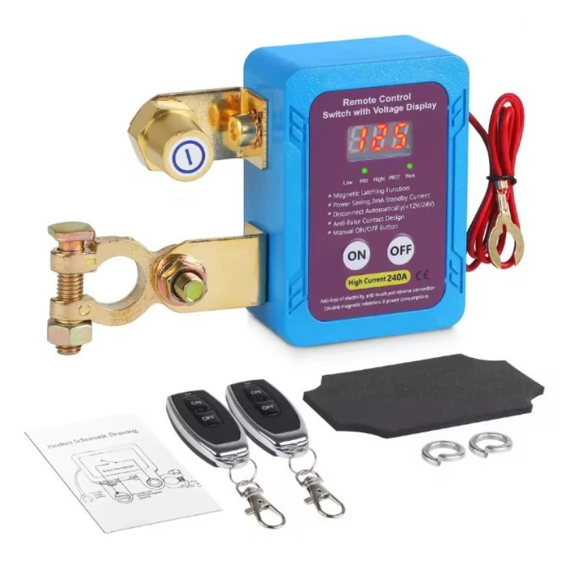 Car battery power-off switch 12V remote control intelligent safety switch
Car battery power-off switch 12V remote control intelligent safety switch