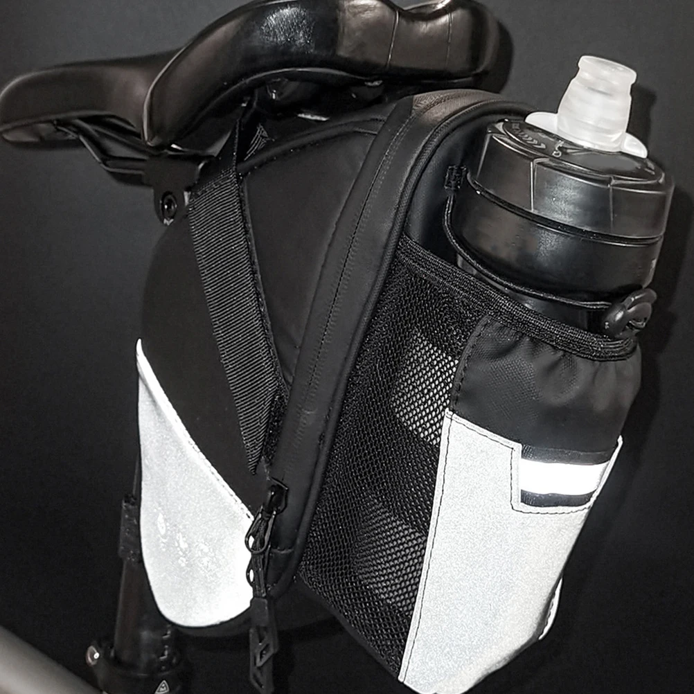 1pc Water Bottle Bag for Mountain Bike Seat Saddle Large Capacity Waterproof Storage Pouch with Reflective Strap Easy Install 
1pc Water Bottle Bag for Mountain Bike Seat Saddle Large Capacity Waterproof Storage Pouch with Reflective Strap Easy Install