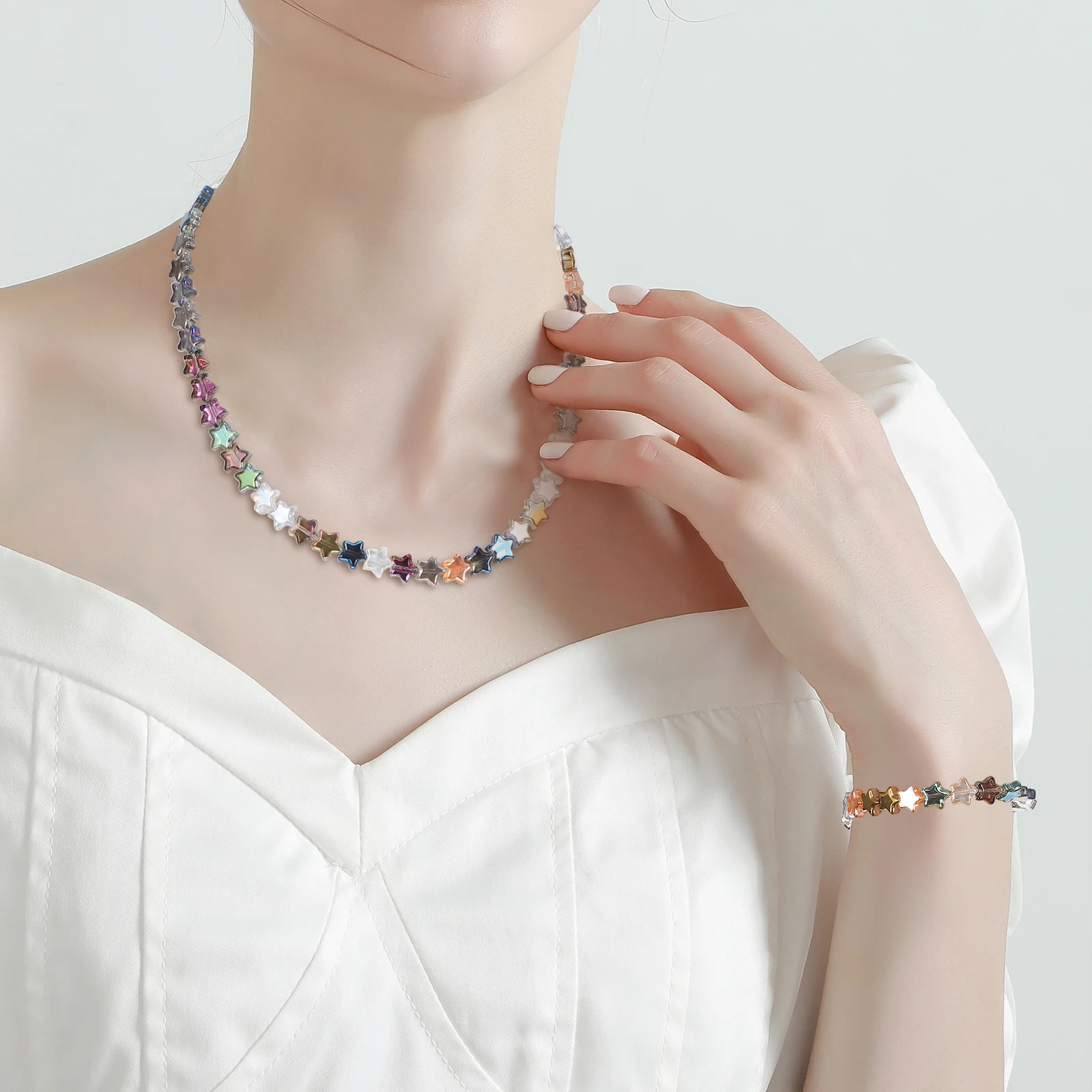 100 pcs Five Pointed Star Glass Spacer Beads For Jewelry Making Diy Necklace Bracelet Earrings Loose Drilled Beads Craft Charms
100 pcs Five Pointed Star Glass Spacer Beads For Jewelry Making Diy Necklace Bracelet Earrings Loose Drilled Beads Craft Charms