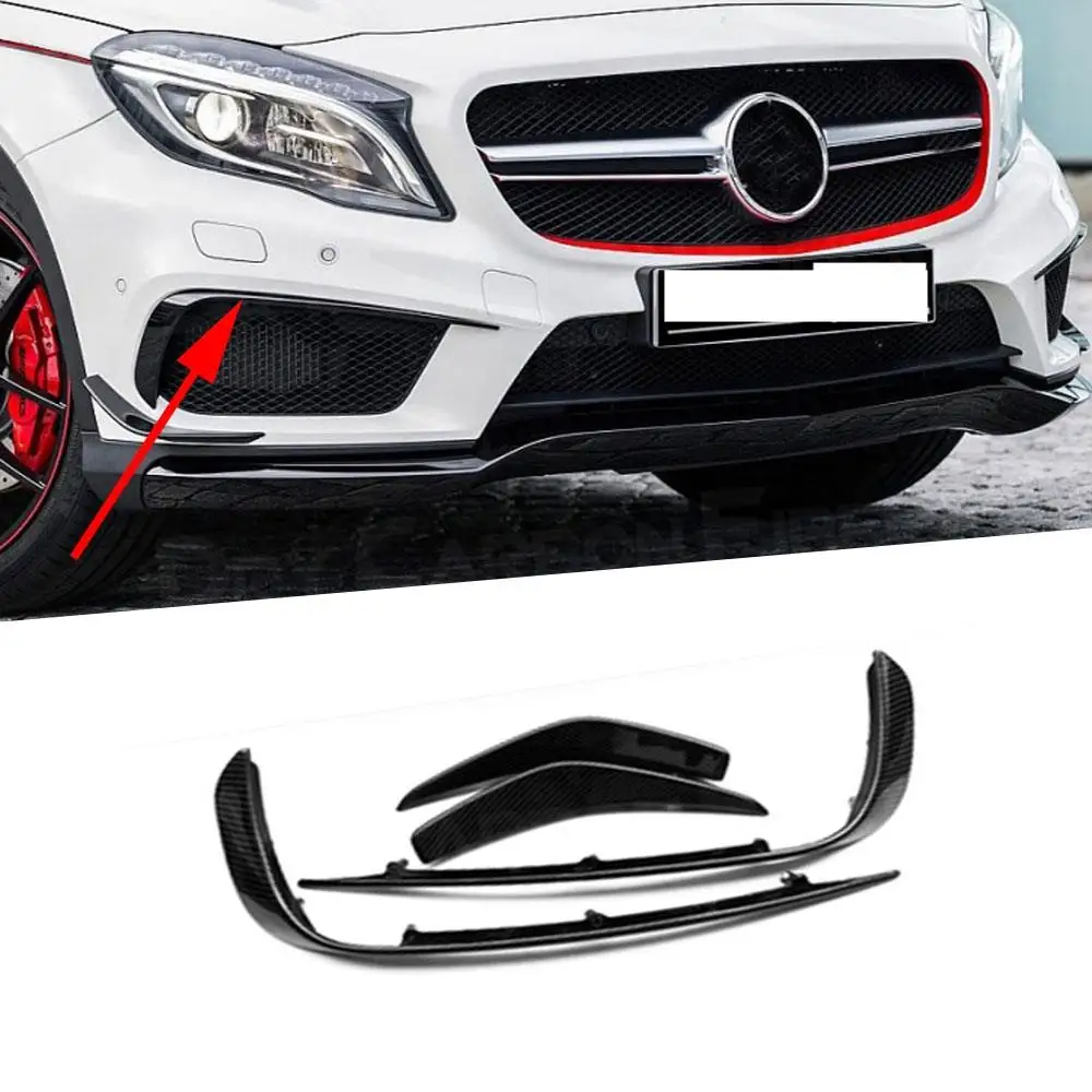 For Benz GLA Class X156 GLA200 GLA260 GLA45 2014-2017 Carbon Fiber Front Bumper Air Vent Cover Trims ABS Fog lamp Fin Strips
For Benz GLA Class X156 GLA200 GLA260 GLA45 2014-2017 Carbon Fiber Front Bumper Air Vent Cover Trims ABS Fog lamp Fin Strips