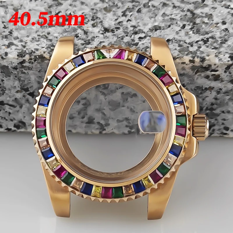 40,5 мм комплект с драгоценными камнями и бриллиантами GMT, безель, корпус часов, минеральное сапфировое стекло для NH35/34/36/4R, детали мода с автоматическим механизмом
40,5 мм комплект с драгоценными камнями и бриллиантами GMT, безель, корпус часов, минеральное сапфировое стекло для NH35/34/36/4R, детали мода с автоматическим механизмом