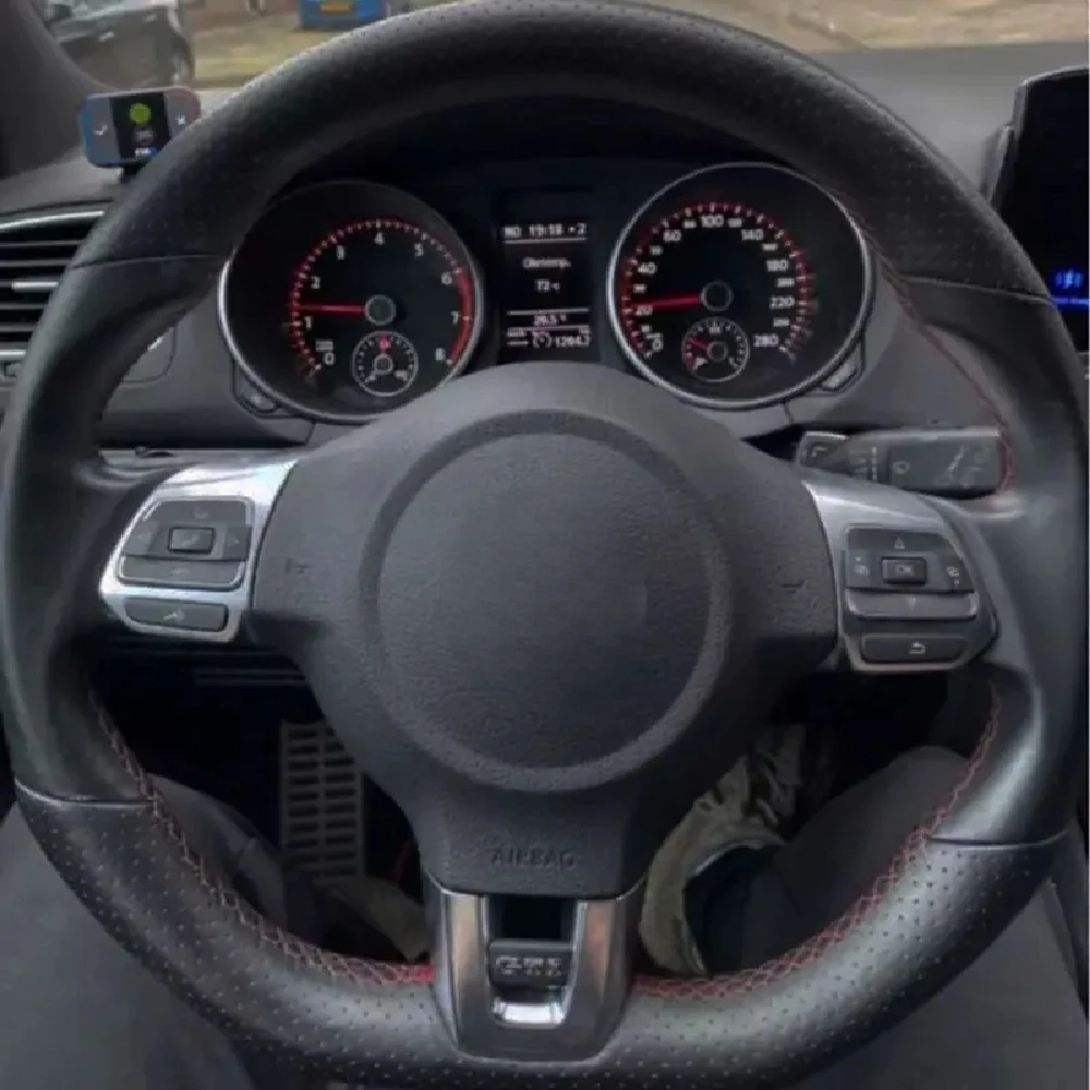 Car Steering Wheel Cover Customized Artificial Leather Braid For Volkswagen Golf 6 GTI MK6 / Polo GTI / Scirocco R Passat CC
Car Steering Wheel Cover Customized Artificial Leather Braid For Volkswagen Golf 6 GTI MK6 / Polo GTI / Scirocco R Passat CC
