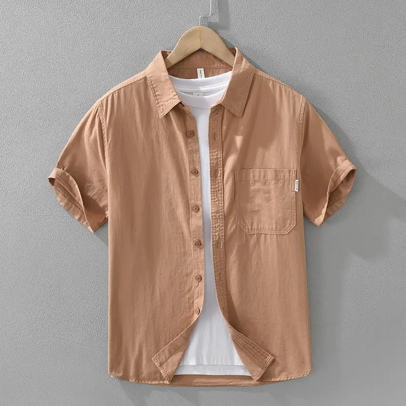 Men's Short Sleeve Shirt Casual Top Pocket Design Iron-Free Fabric Daily Wear Comfortable Fit Pure Color Unisex Inner Wear
Men's Short Sleeve Shirt Casual Top Pocket Design Iron-Free Fabric Daily Wear Comfortable Fit Pure Color Unisex Inner Wear