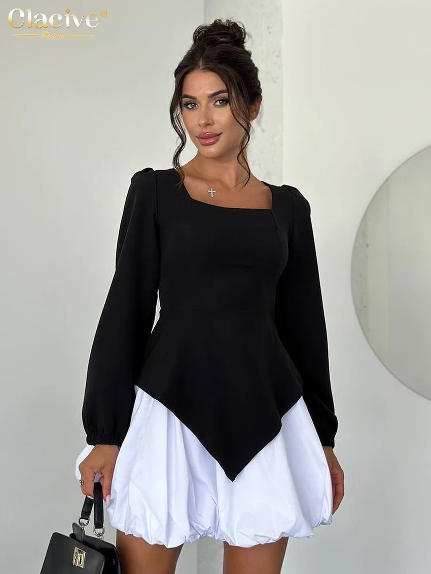 Clacive Fashion Slim Black 2 Piece Sets Women Outfit 2025 Bodycon Long Sleeve Crop Top With High Waist Pleated Mini Skirt Set
Clacive Fashion Slim Black 2 Piece Sets Women Outfit 2025 Bodycon Long Sleeve Crop Top With High Waist Pleated Mini Skirt Set