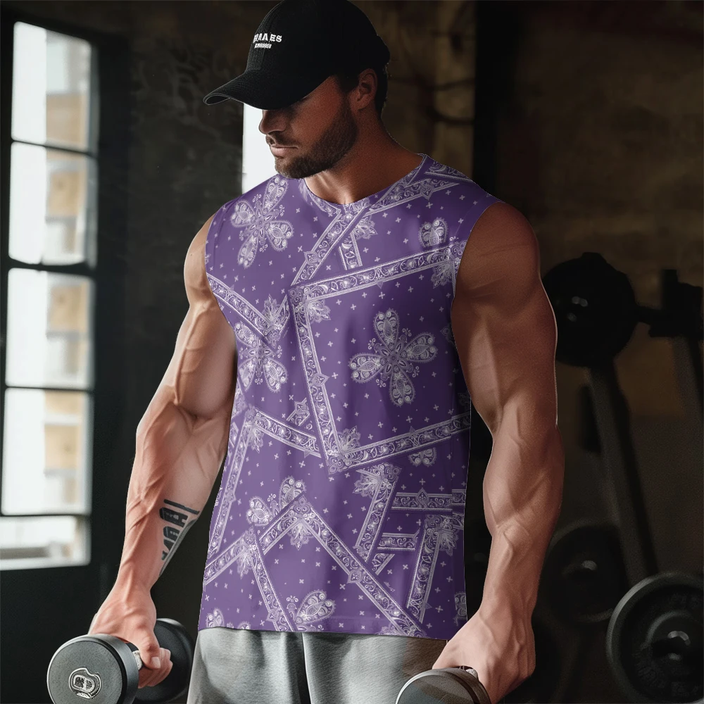Purple Mystery Squares Stacked Print Gym Casual Tank Top Sleeveless Thin Train Vest Youth Men's Sports Fitness Vest
Purple Mystery Squares Stacked Print Gym Casual Tank Top Sleeveless Thin Train Vest Youth Men's Sports Fitness Vest