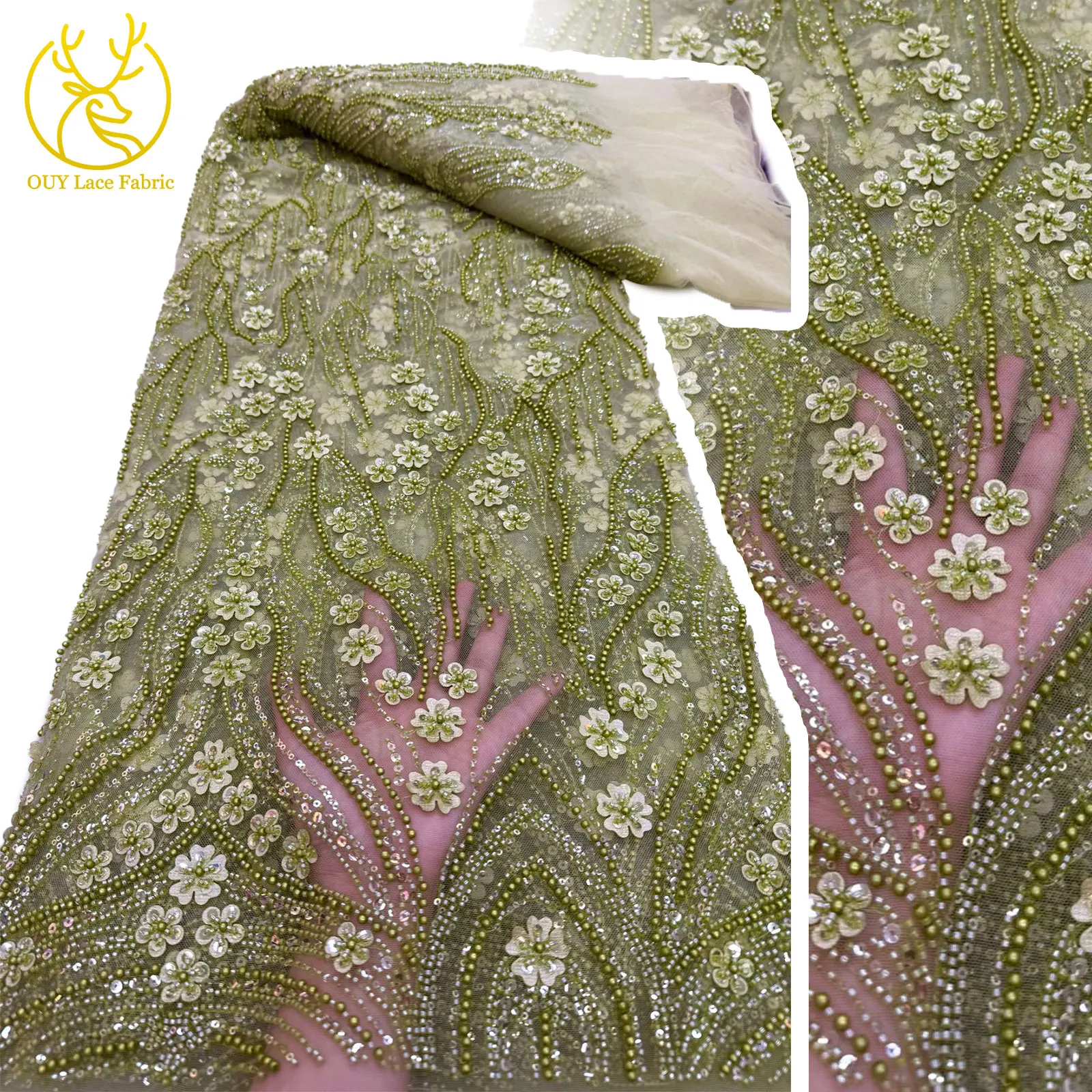 African Handmade Beaded Lace Fabric 2025 French Sequins Embroidery New Zealand Bridal Tulle Lace Fabric for Wedding Dresses
African Handmade Beaded Lace Fabric 2025 French Sequins Embroidery New Zealand Bridal Tulle Lace Fabric for Wedding Dresses