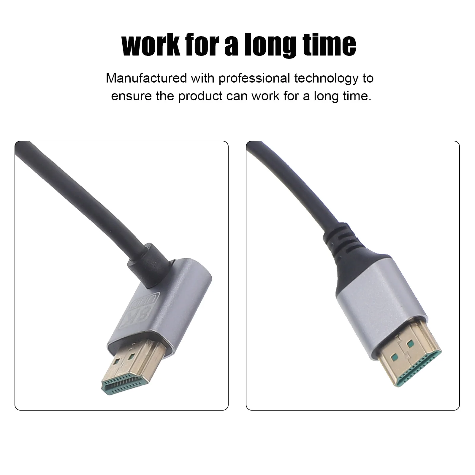 8K High-definition Connection Cable 0.5m Upward Bend for Computer Monitor Projector Video Cables Male to Male BlackAccessory
8K High-definition Connection Cable 0.5m Upward Bend for Computer Monitor Projector Video Cables Male to Male BlackAccessory